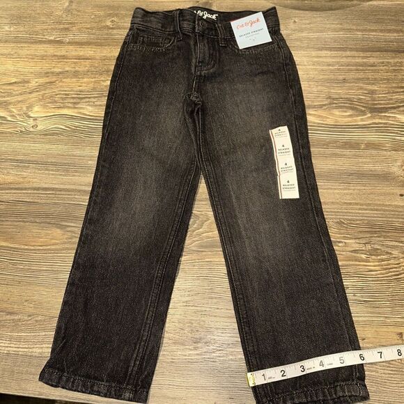Boys' Ultimate Stretch Relaxed Straight Jeans - Cat Jack Dark Wash Size 4. J - Picture 1 of 5